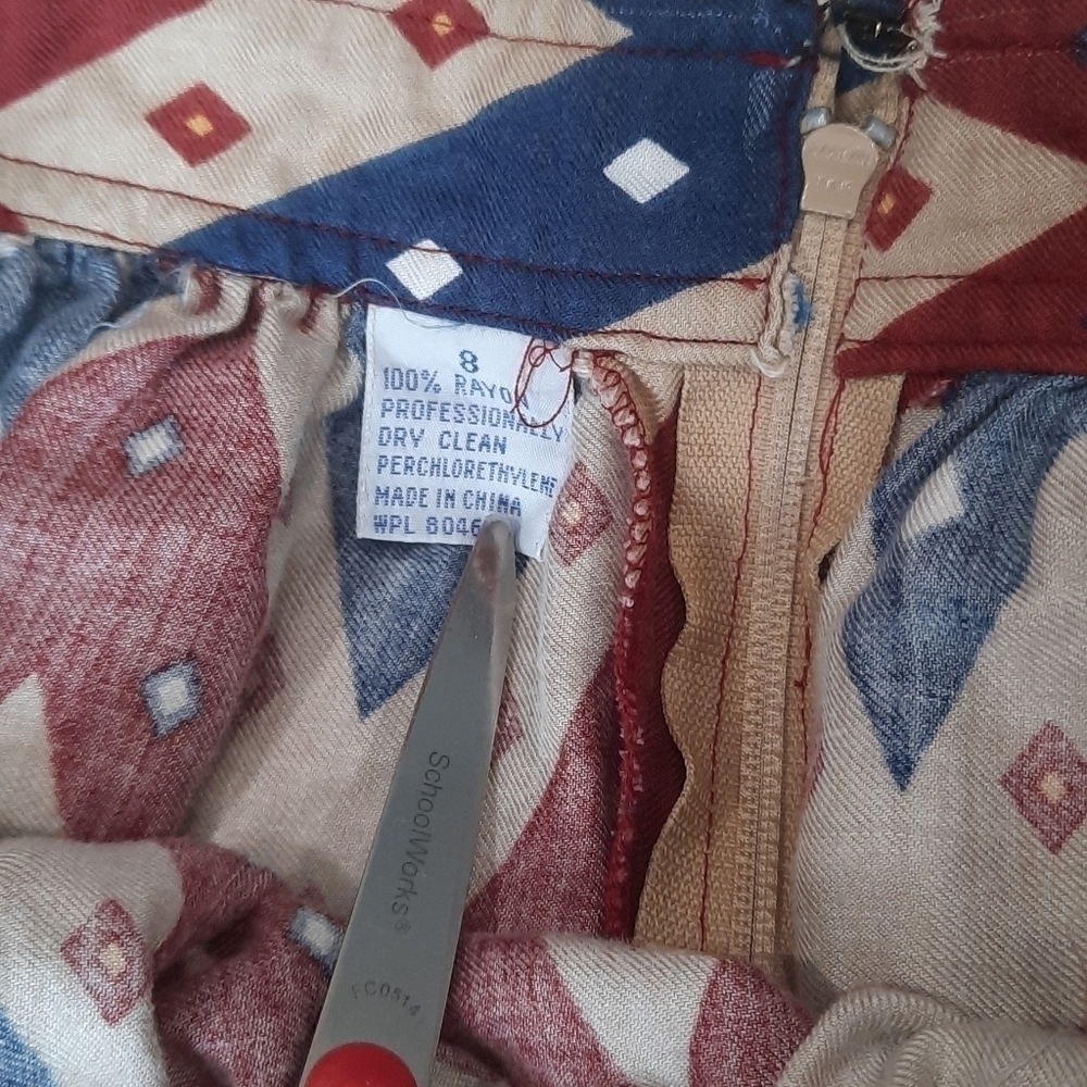 Vintage Rayon Skirt - Picture 6 of 7